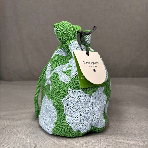 Kate Spade New York x Target Beaded Classic Rose Drawstring Bucket Bag Purse NWT - Picture 4 of 9